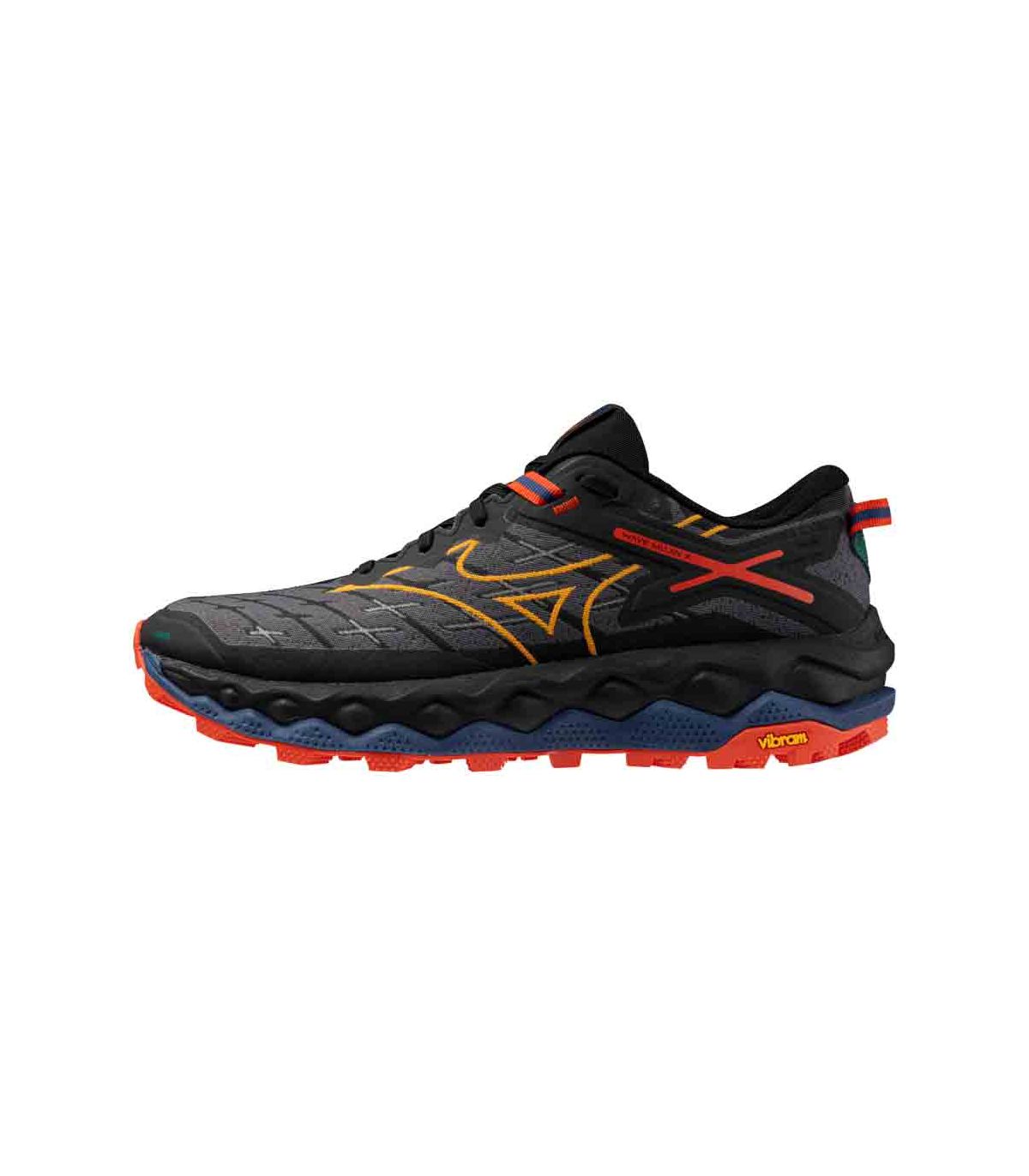 Mizuno Wave Mujin 10 gris, zapatillas trail running hombre con suela Vibram de máxima tracción y estabilidad Wave.
