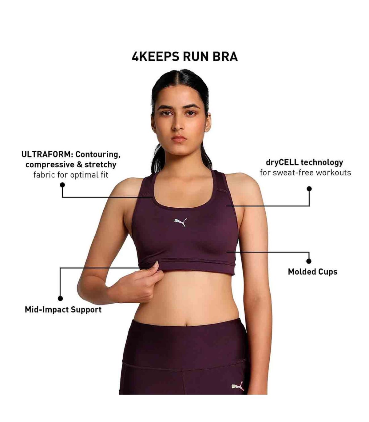 Sujetadores Deportivos Puma Sujetador deportivo 4Keeps Mid