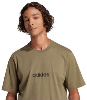 Camisetas Lifestyle Adidas Camiseta Linear Hombre Verde