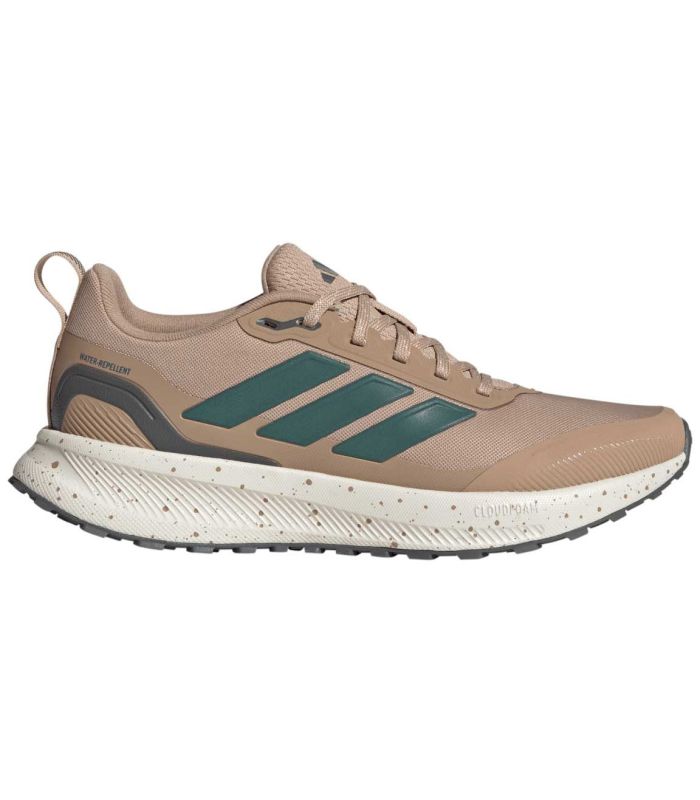 Zapatillas Adidas Runfalcon 5 Tr Mujer beige para trail y asfalto con suela Adiwear y amortiguación Cloudfoam.