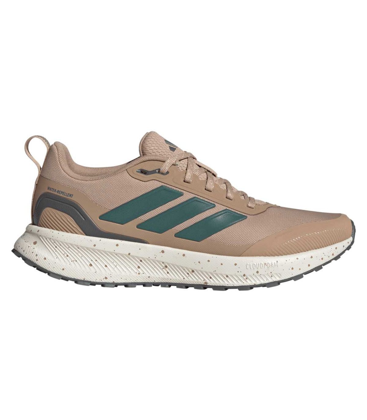 Zapatillas Adidas Runfalcon 5 Tr Mujer beige para trail y asfalto con suela Adiwear y amortiguación Cloudfoam.