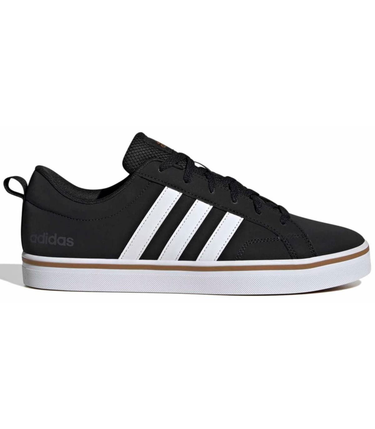Zapatillas Adidas VS Pace 2.0 Black de hombre, estilo skate en color negro con bandas blancas y suela vulcanizada.