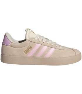 Adidas VL Court 3.0 Beige | Ante con bandas rosas y plataforma