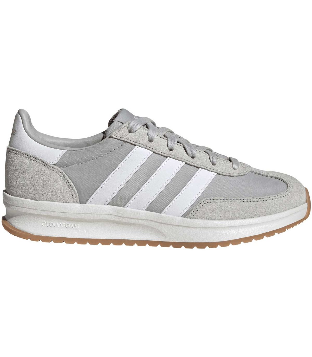 Zapatillas Adidas Run 70S 2.0 gris mujer, diseño retro running y mediasuela EVA para confort diario.