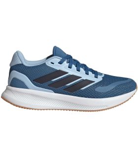 Zapatillas Adidas Runfalcon 5 90 Junior azul con amortiguación para running y actividades diarias infantiles.