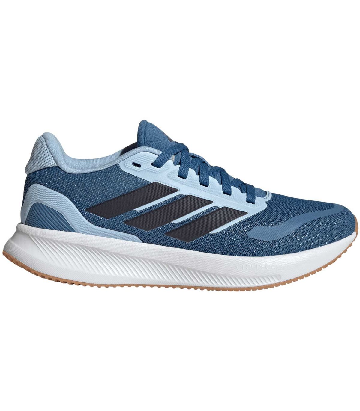 Zapatillas Adidas Runfalcon 5 90 Junior azul con amortiguación para running y actividades diarias infantiles.