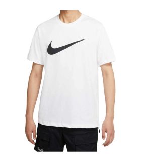 Camiseta Nike Sportswear Swoosh blanca de algodón para hombre con logotipo icónico en el pecho.