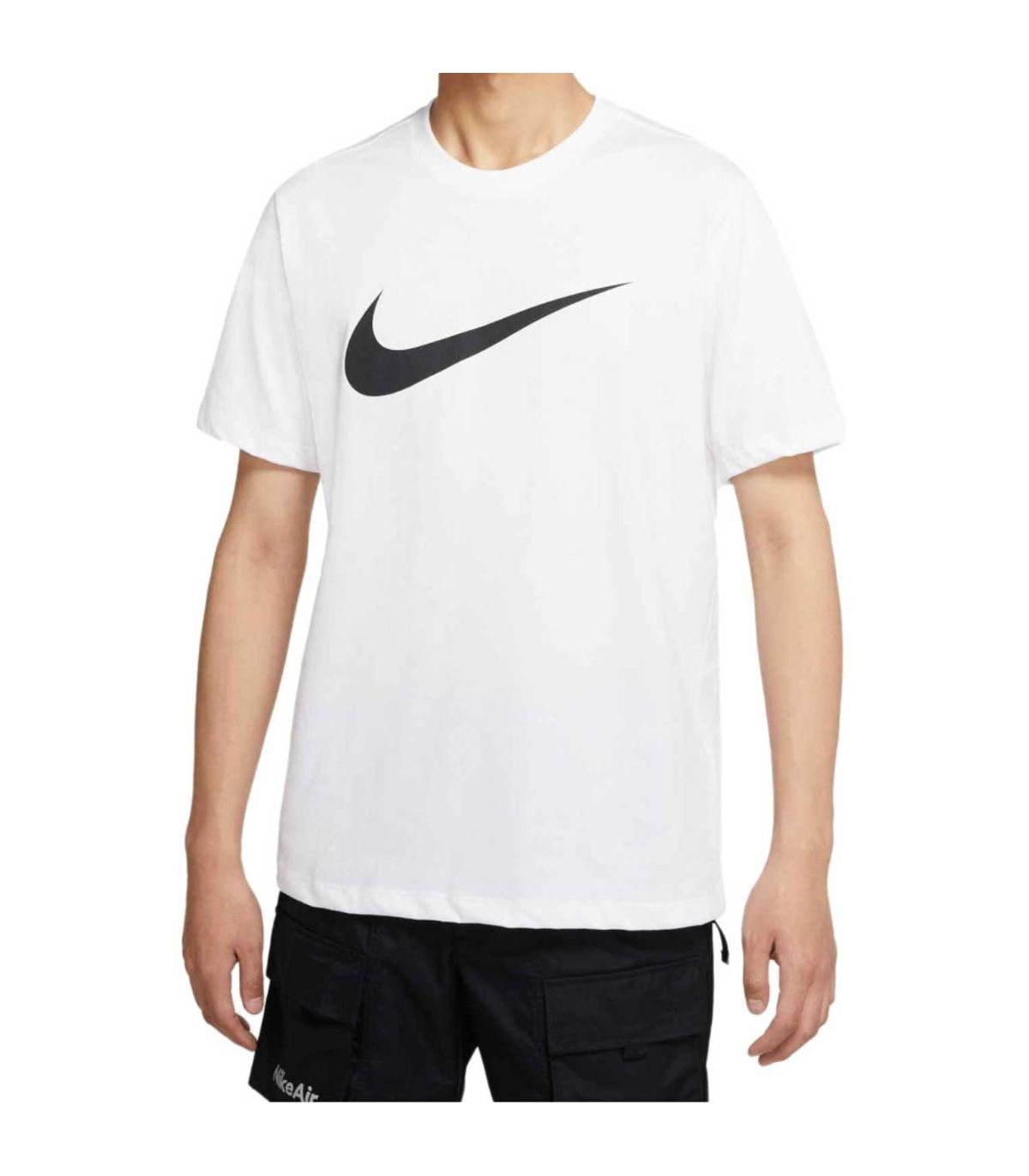 Camiseta Nike Sportswear Swoosh blanca de algodón para hombre con logotipo icónico en el pecho.