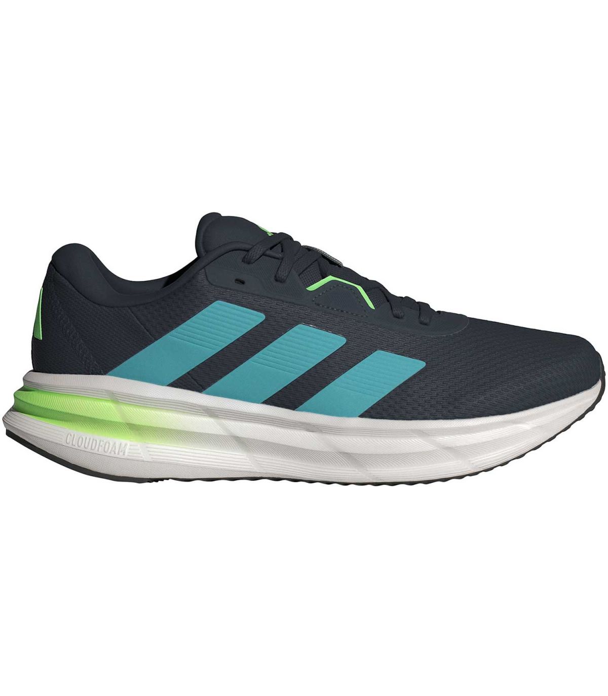 Zapatillas de running Adidas Galaxy 7 azules para hombre, calzado ligero y transpirable con amortiguación superior.