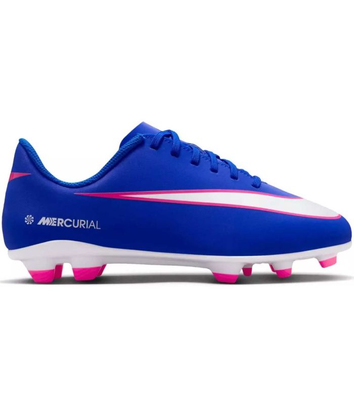 Nike Vapor 16 Club FG/MG: botas de fútbol junior para velocidad y control en césped natural y artificial.