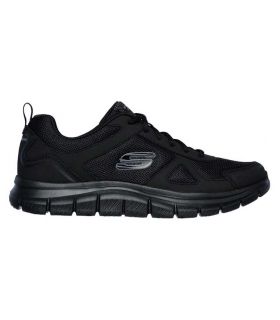 Zapatilla Skechers Burns Agoura negra para hombre, calzado deportivo ligero con amortiguación y ajuste ergonómico.