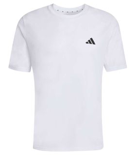 Camiseta técnica Adidas We Bas blanca para trail running, diseño ligero y transpirable de alto rendimiento.