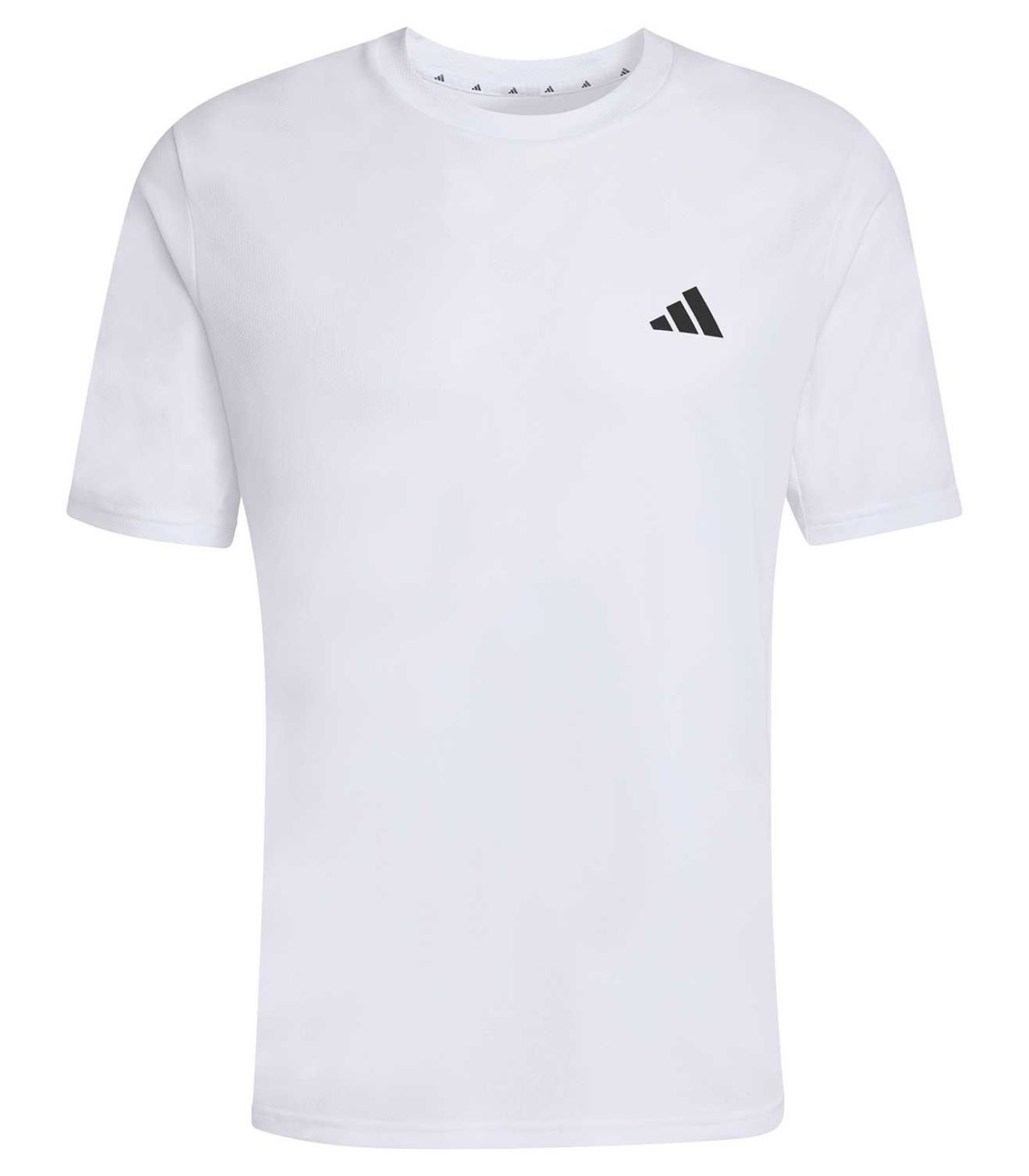 Camiseta técnica Adidas We Bas blanca para trail running, diseño ligero y transpirable de alto rendimiento.