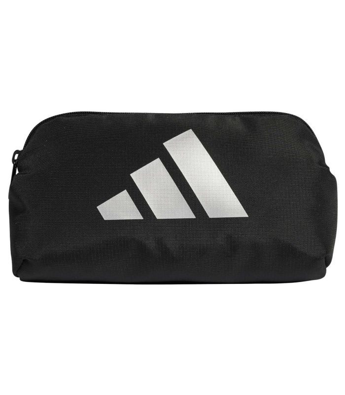 Neceser deportivo Adidas Defener negro, compacto y resistente para organización de artículos de higiene.