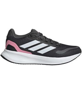 Zapatillas Adidas Runfalcon 5 68 Junior color gris con amortiguación neutra para niños y jóvenes atletas.