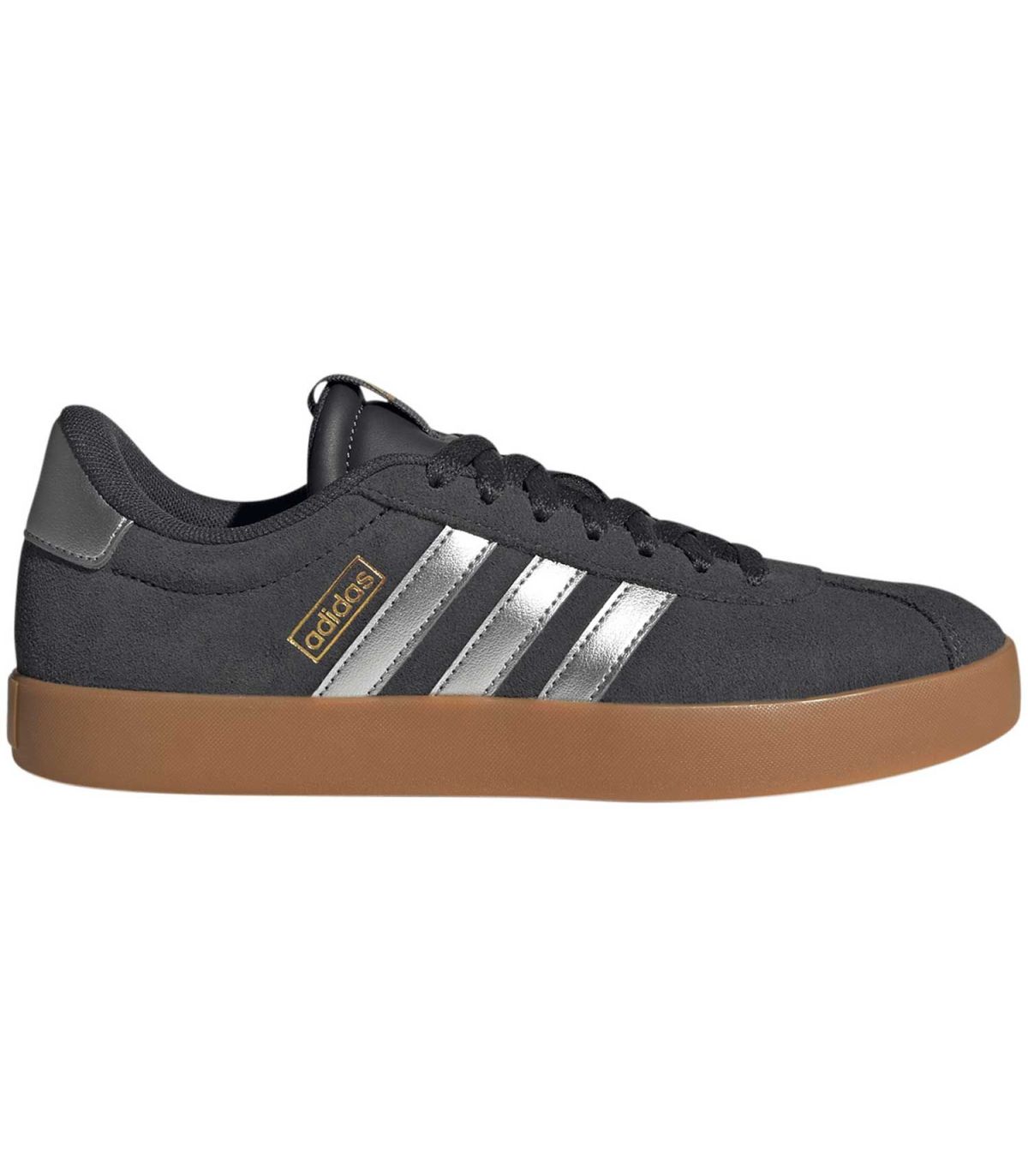 Zapatillas Adidas VL Court 3.0 mujer en color negro de ante con suela vulcanizada estilo skate.