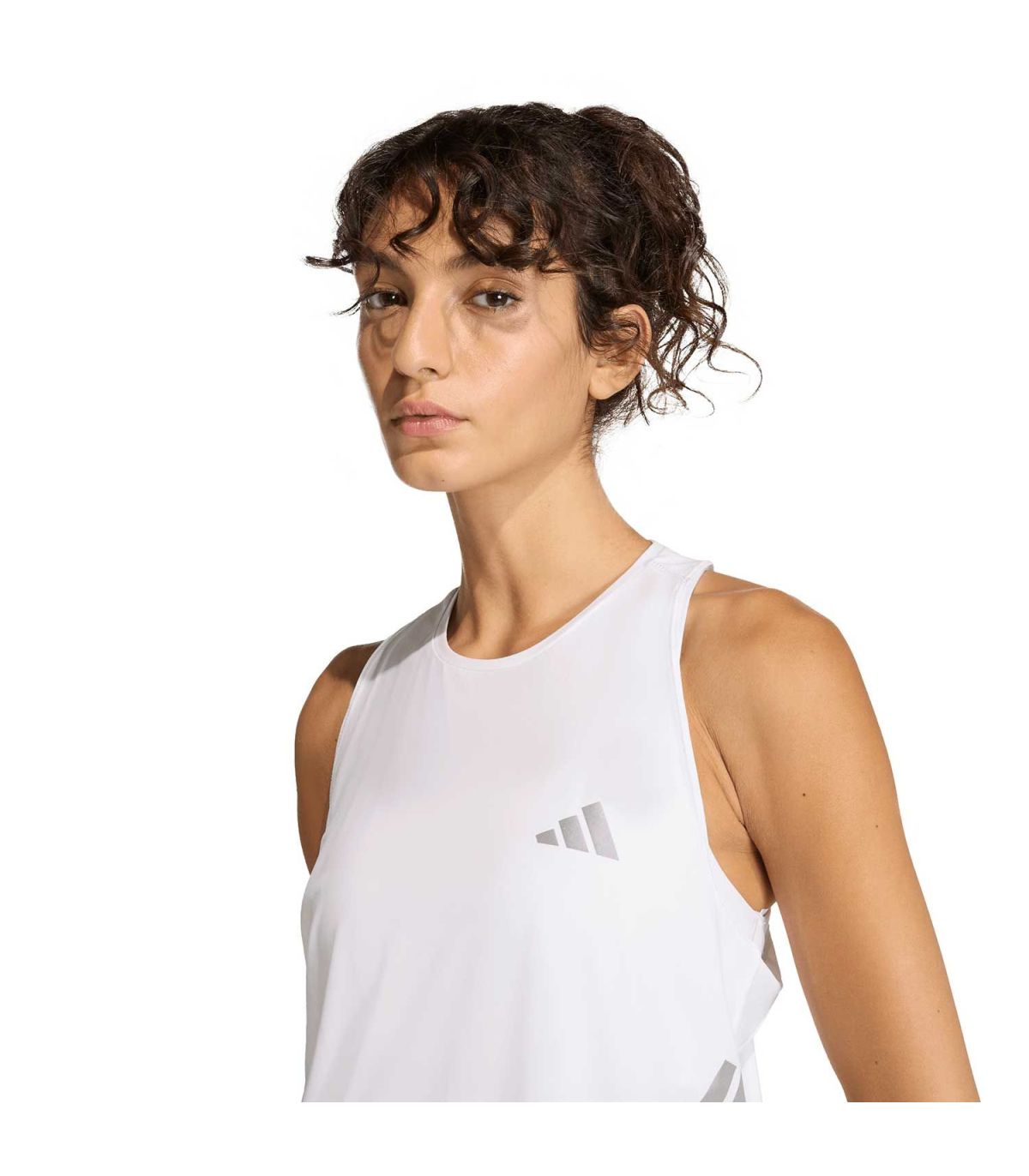 Adidas Camiseta Tirantes de Running Iconictnk Mujer | Blanco