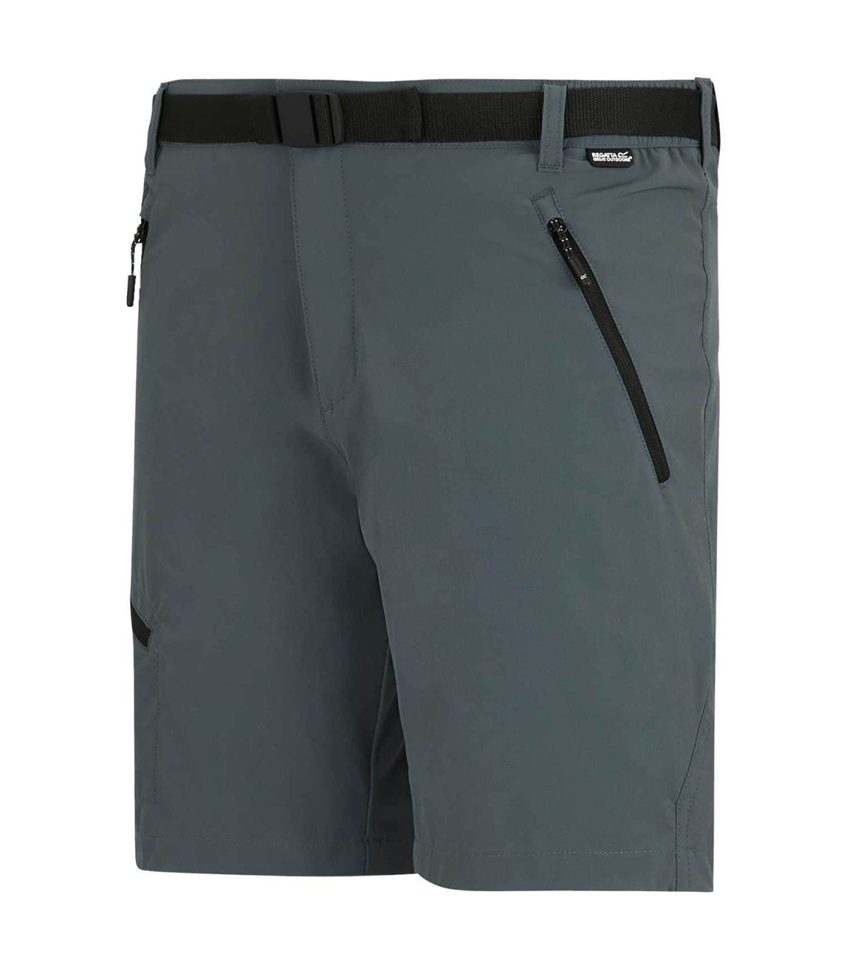 Pantalón corto Regatta Xertstretch gris para hombre, tejido técnico elástico y de secado rápido para senderismo.