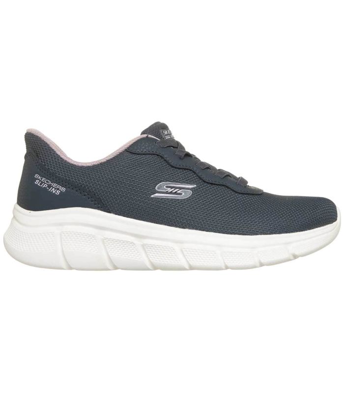 Skechers Slip-ins Bobs Flex Lucy azul marino, zapatillas sin manos con Memory Foam y malla transpirable para mujer.