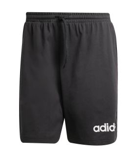 Pantalón corto Adidas Linear negro para hombre, diseño deportivo minimalista y versátil de corte clásico.