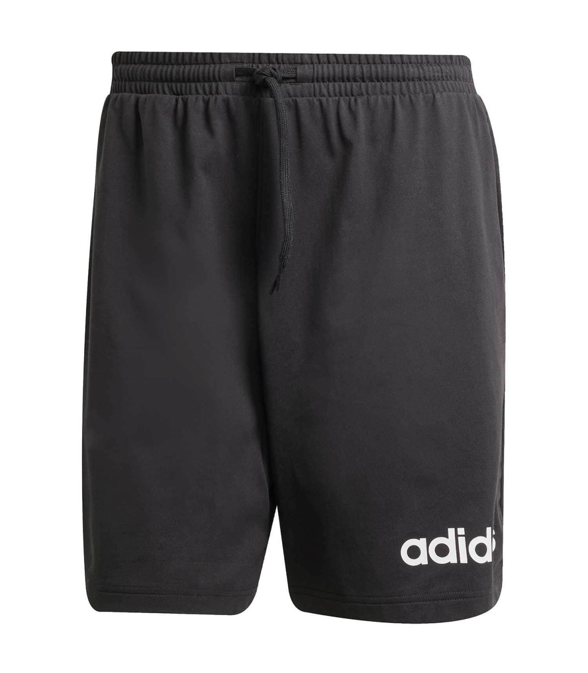 Pantalón corto Adidas Linear negro para hombre, diseño deportivo minimalista y versátil de corte clásico.