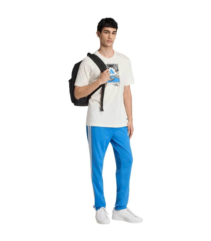 Adidas Camiseta S Slide Rx | Tejido beig y gráfico piscina