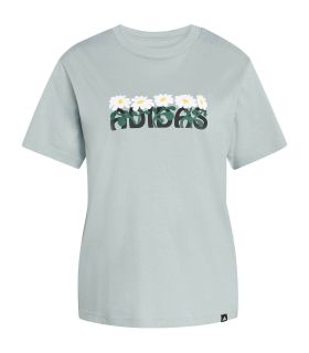 Camiseta Adidas Soft Side para mujer en color verde vibrante de tejido suave y corte deportivo.