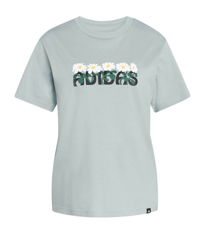 Camiseta Adidas Soft Side para mujer en color verde vibrante de tejido suave y corte deportivo.