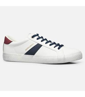 Zapatillas blancas Jack Jones JFWAXEL para hombre con diseño minimalista y estilo casual urbano.