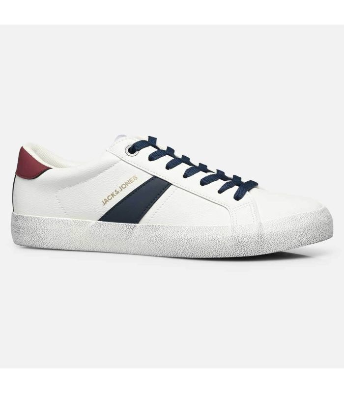 Zapatillas blancas Jack Jones JFWAXEL para hombre con diseño minimalista y estilo casual urbano.