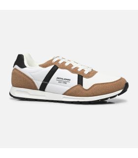 Zapatillas blancas Jack Jones Jfw Harrow de estilo urbano minimalista y cómodo para hombre.