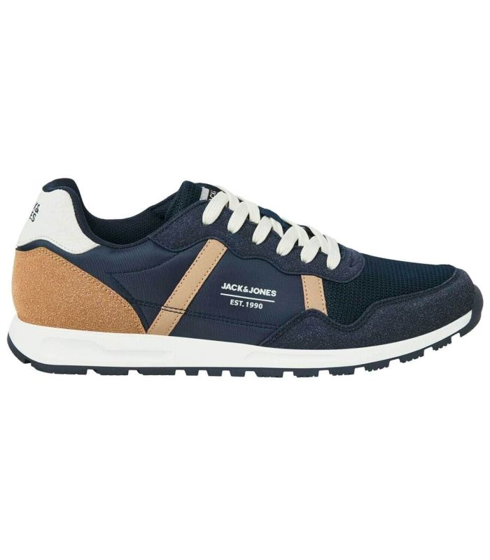 Zapatillas blancas Jack Jones Jfw Harrow Navy de estilo urbano y deportivo con pisada neutra para hombre.