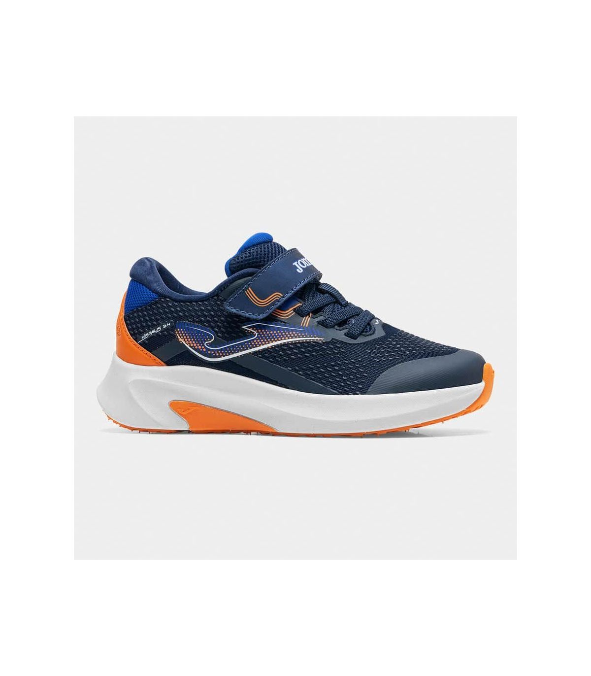 Zapatillas de running Joma Hispalis Junior azules para niños con amortiguación y pisada neutra.