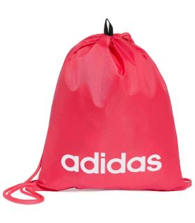 Bolsa de cuerdas Adidas Linear Gymsack rosa para gimnasio y entrenamiento deportivo.