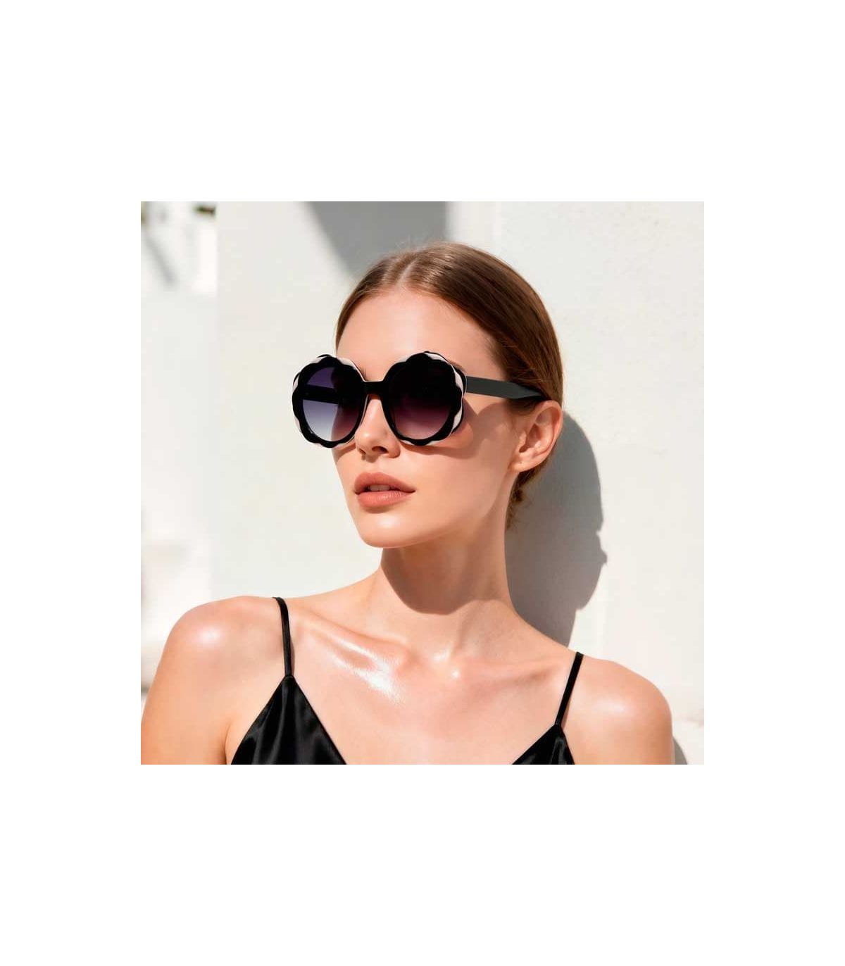 Ocean Gafas de Sol Polarizadas Deauville Black / Smoke | Borde ondulado