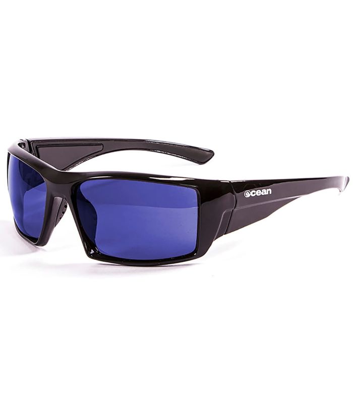 Ocean Gafas de Sol Polarizadas Aruba Shiny Black / Revo Blue | cinta