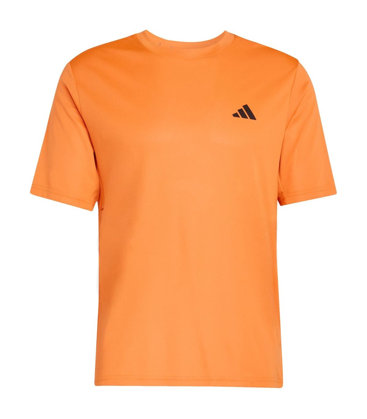 Camiseta técnica de running Adidas We Bas en color naranja vibrante.