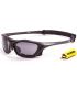 Gafas de sol deportivas polarizadas Ocean Lake Garda negro mate y lentes smoke para running y ciclismo.
