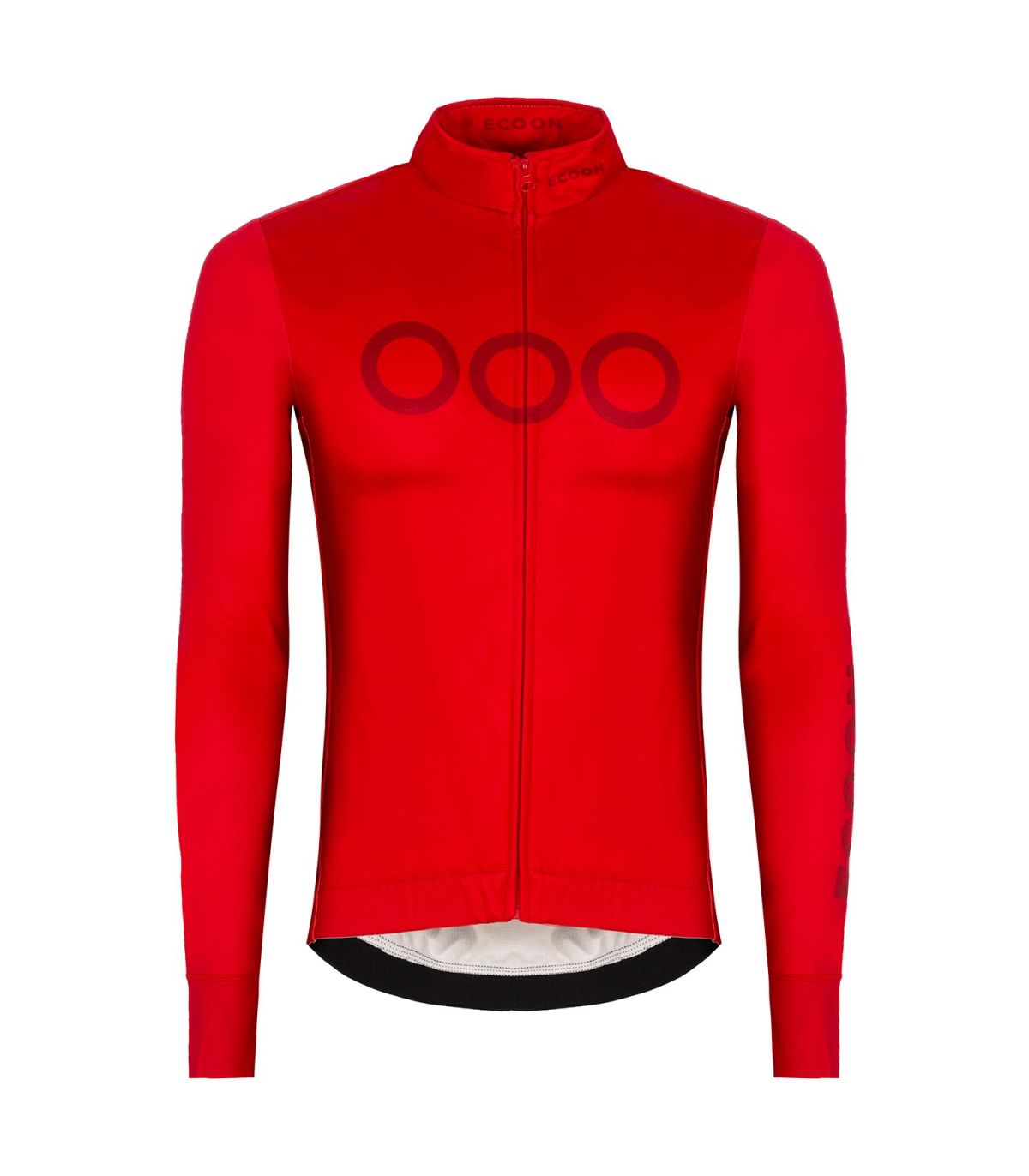 Chaqueta de ciclismo térmica y cortavientos Ecoon Mont Ventoux Red para carretera.