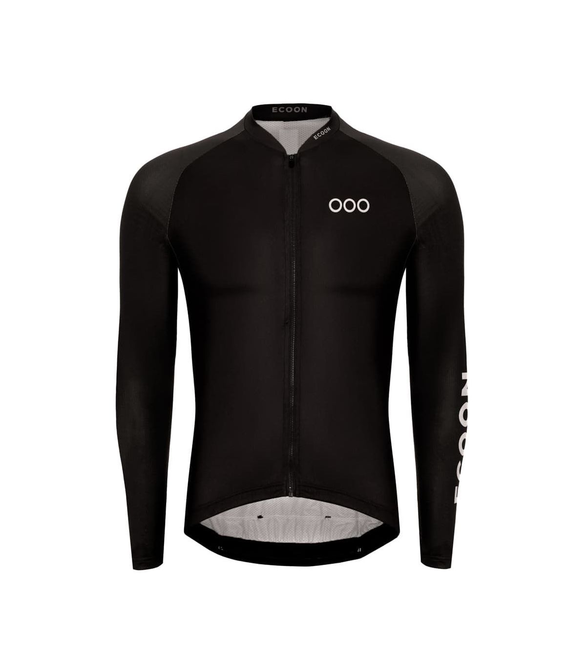 Camiseta técnica de ciclismo Ecoon Tourmalet Black transpirable y ergonómica para ciclistas de alto rendimiento.