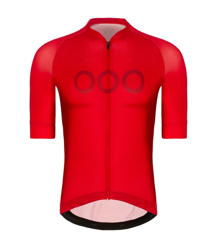 Camiseta técnica de ciclismo roja de manga corta Ecoon Galibier Red.