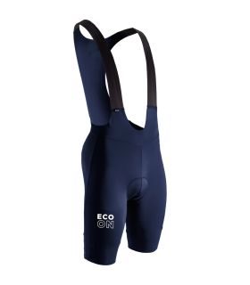 Culote corto de ciclismo azul Ecoon PROlapraise con badana de alta densidad para carretera.