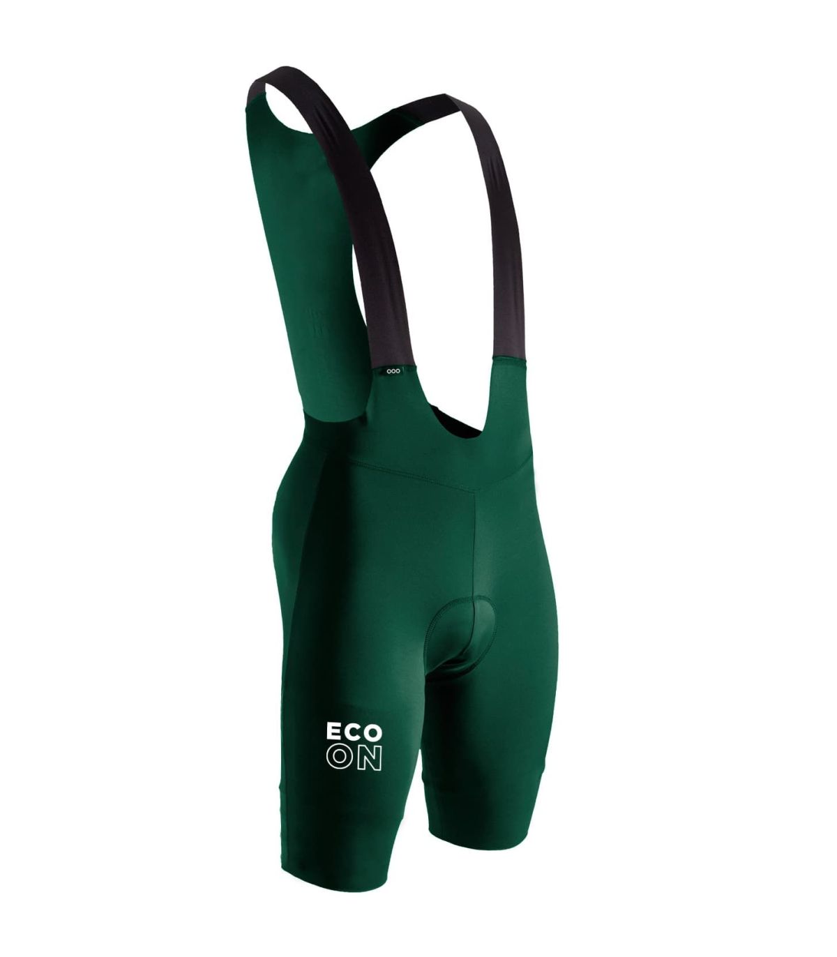 Culote corto de ciclismo Ecoon PROlapraise verde oscuro con ajuste aerodinámico y compresión muscular.