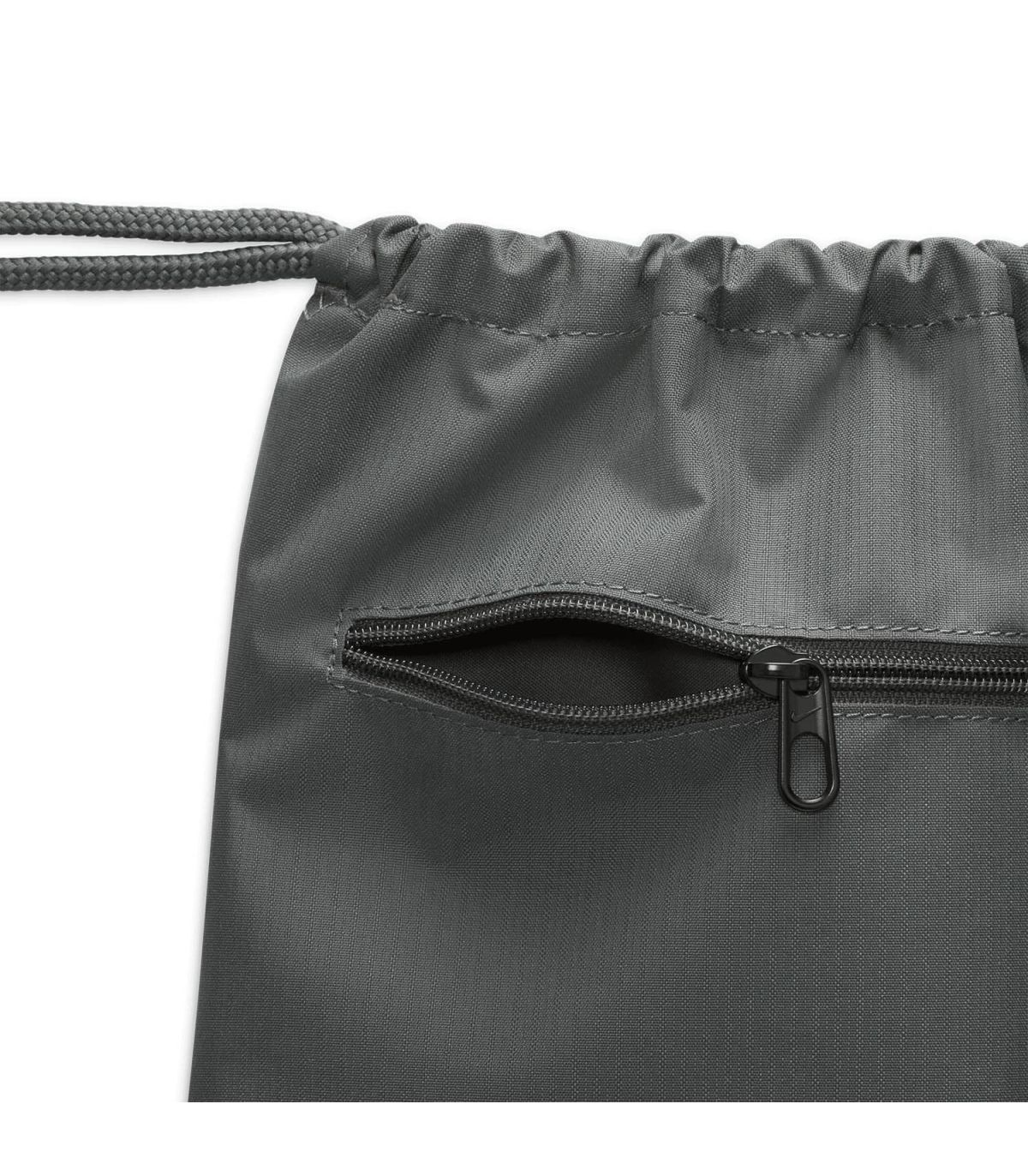 Brasilia Gym Sack Gris | bolsillo frontal cremallera