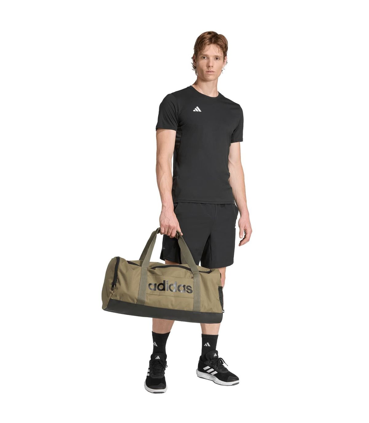 Adidas Bolsa de Deporte Mediana Linear Kaki | asa acolchada
