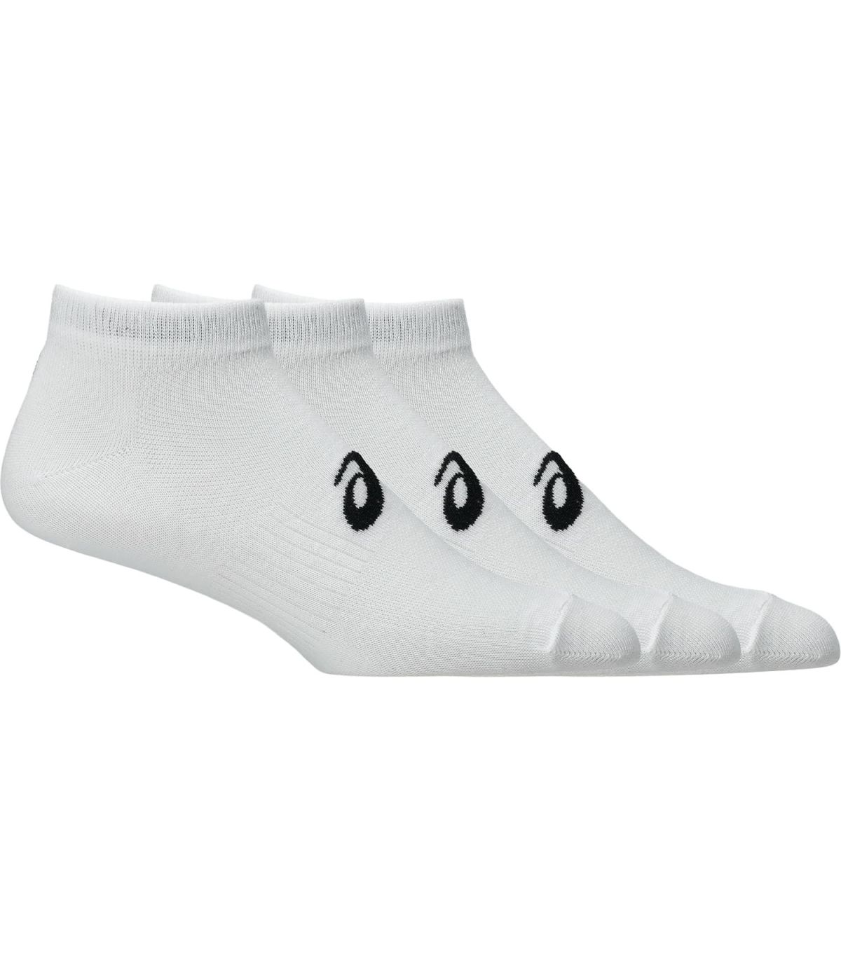 Pack de 3 calcetines tobilleros Asics blancos para running con refuerzo ergonómico