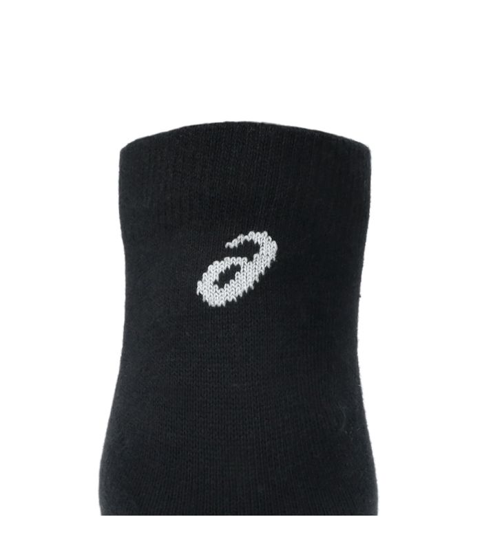 Asics Calcetines 3 Pack Tobilleros Negro | costuras planas