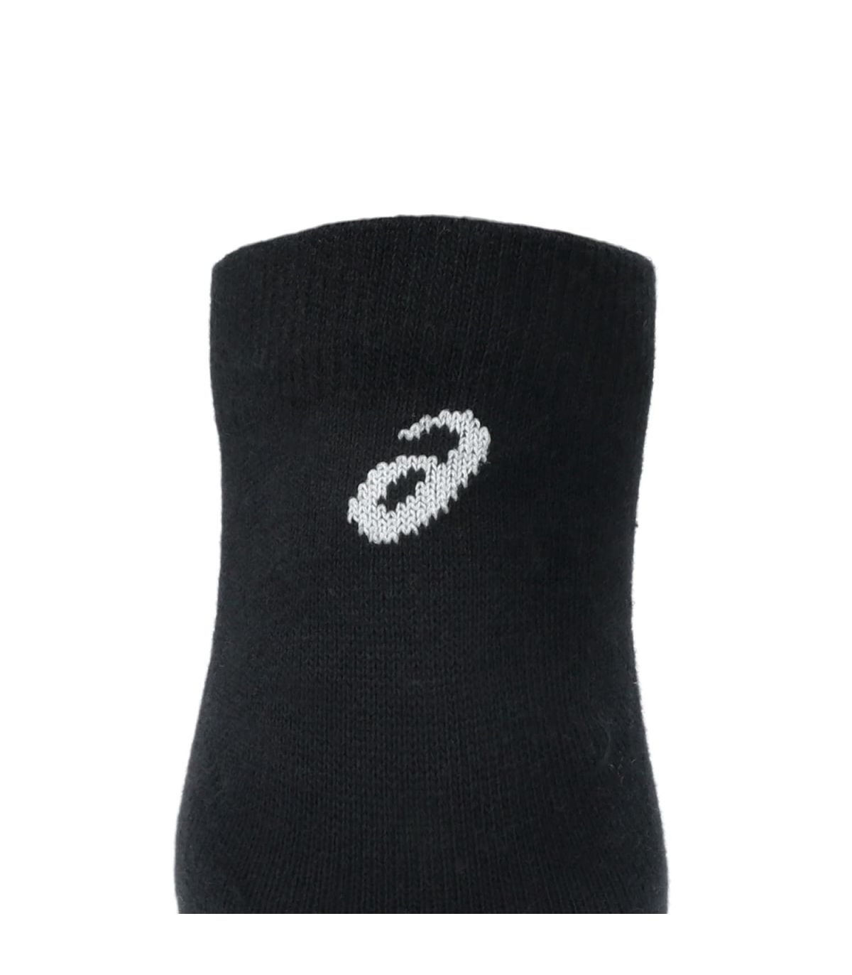 Asics Calcetines 3 Pack Tobilleros Negro | costuras planas