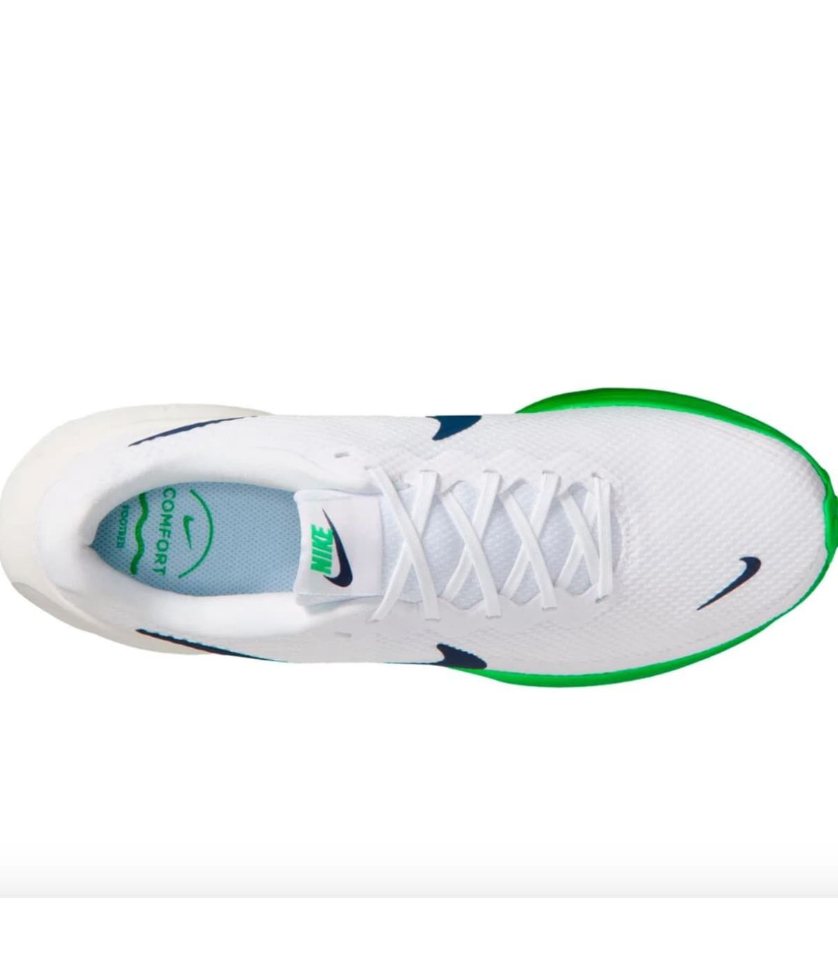 Nike Zapatillas Revolution 8 Blanco | suela verde degradada