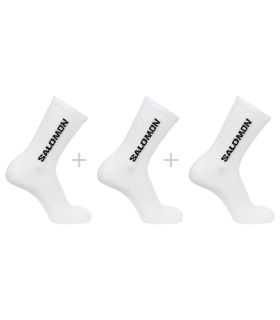 Pack de 3 pares de calcetines deportivos Salomon Everyday Crew blancos con ajuste elástico en el arco